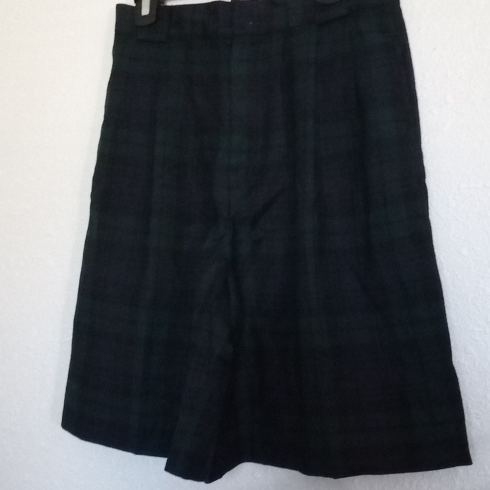 Giorgio Sant'Angelo 100% Merino Wool Skirt - Dark Green/Black